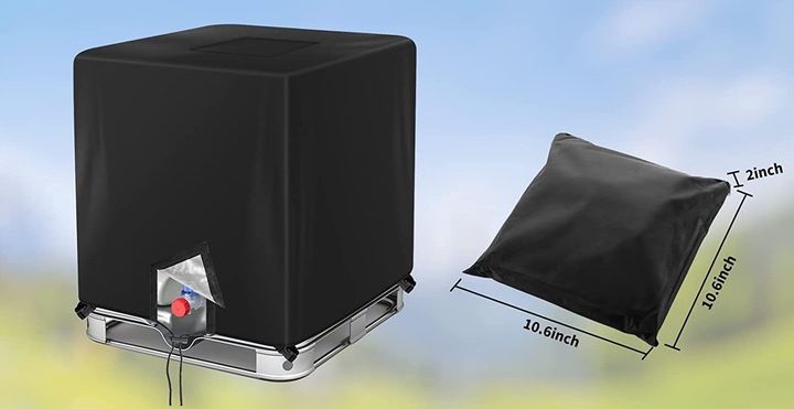 POKROWIEC PLANDEKA NA ZBIORNIK MAUZER BECZKE DESZCZÓWKĘ OCHRONNY UV 1000L