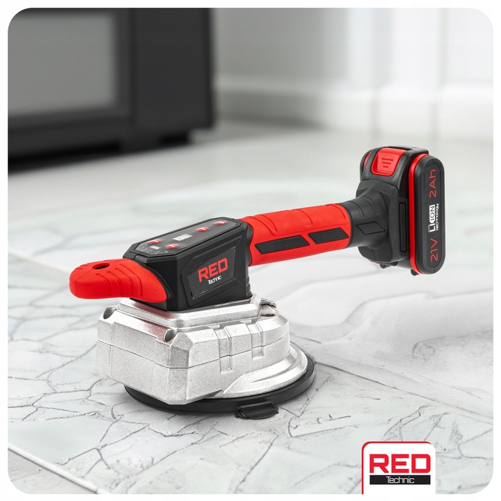 PRZYSSAWKA WIBRACYJNA DO PŁYTEK 100KG WIBRATOR DO POZIOMOWANIA 2x2AH