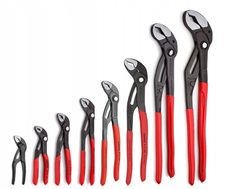 Największy zestaw Knipex Szczypce klucz 8x Cobra