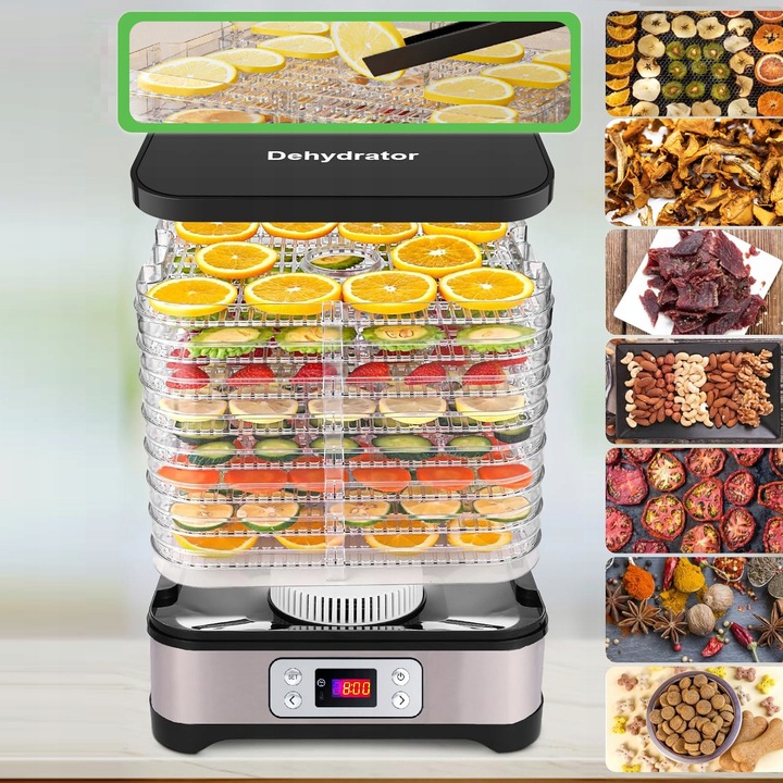 Suszarka do grzybów owoców warzyw DUŻA MOCNA 500W TERMOOBIEG REGULACJA