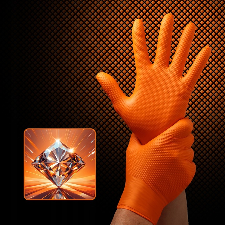 RĘKAWICE RĘKAWICZKI NITRYLOWE B. MOCNE ROBOCZE VELO STRONG GRIP - M 50