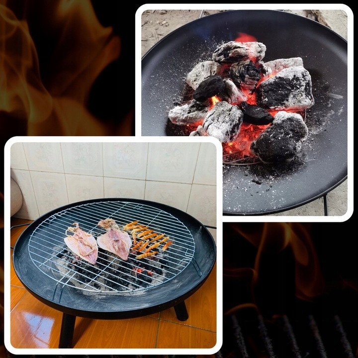 PALENISKO OGRODOWE 60CM STALOWE OGRODOWE DO OGNISKA GRILLA KOCIOŁKA