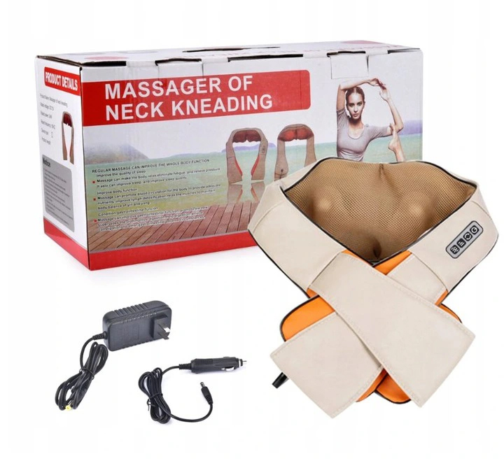 MASAŻER DO SZYI KARKU PLECÓW CIAŁA PODGRZEWANY PAS MASUJĄCY SHIATSU