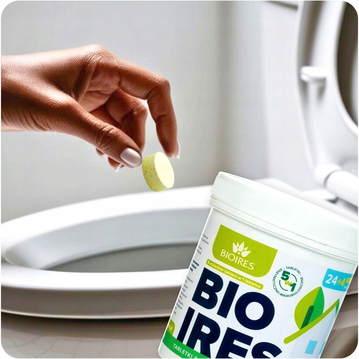 TABLETKI BAKTERIE DO SZAMBA OCZYSZCZALNI BIOIRES TABS PREPARAT NA ROK
