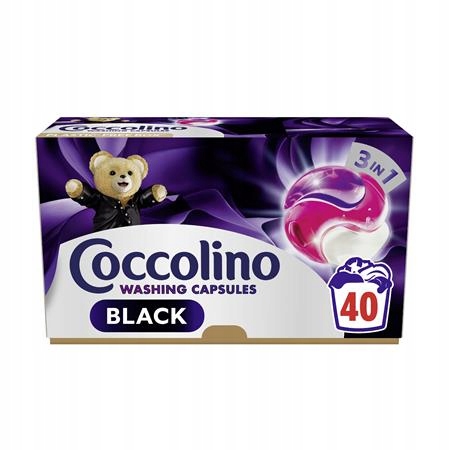 COCCOLINO BLACK 3W1 KAPSUŁKI DO PRANIA CZARNYCH I CIEMNYCH TKANIN 40 PRAŃ
