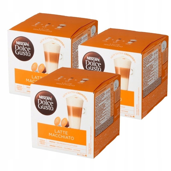 Kapsułki Nescafe Dolce Gusto Latte Macchiato 3x16