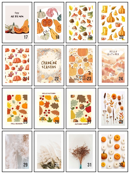 Obraz 30x40 Jesień Jesienne DUŻO WZORÓW plakaty dekoracja do salonu