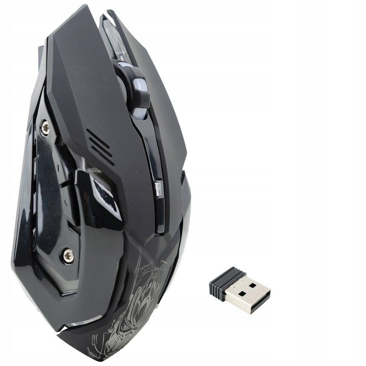 Myszka Gamingowa Mysz Dla Graczy Bezprzewodowa LED 6 Przycisków 3200dpi