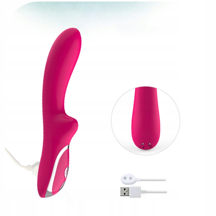 WIBRATOR DAMSKI INTENSYWNYCH ORGAZMÓW 10 FUNKCJI MASAŻER PUNKTU G 2W1 MOCNY