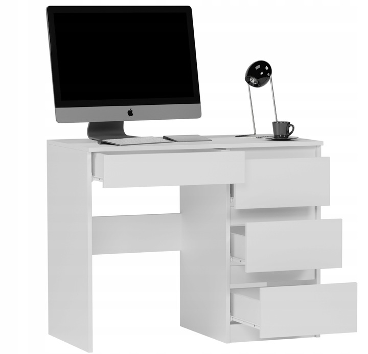 Meble Biurko komputerowe stolik 90cm białe N34