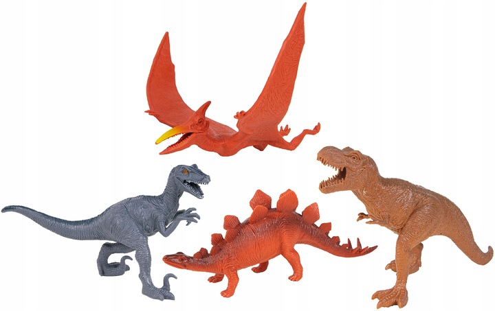 DINOZAURY DUŻY ZESTAW FIGUREK 55 ELEMENTÓW W PUDEŁKU KOLEKCJA DLA DZIECI