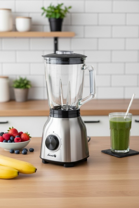 Blender kielichowy mocny Łucznik BL-1000 1,85l 1000W stal INOX kruszy