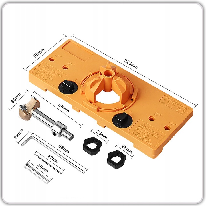 SZABLON DO WIERCENIA OTWORÓW POD ZAWIASY KIELICHOWE WYCINAK OTWORÓW 35