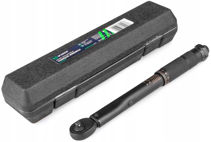 KLUCZ DYNAMOMETRYCZNY 1/4" Z BLOKADĄ 2-24NM CERTYFIKAT KALIBRACJI ETUI