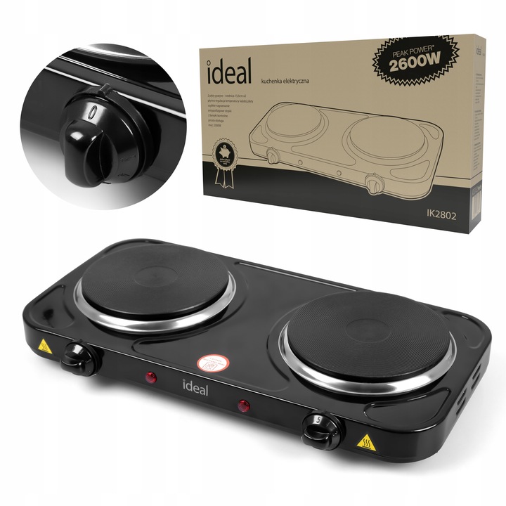 KUCHENKA ELEKTRYCZNA DWUPALNIKOWA PŁYTA GRZEWCZA NA PRĄD PRZENOŚNA