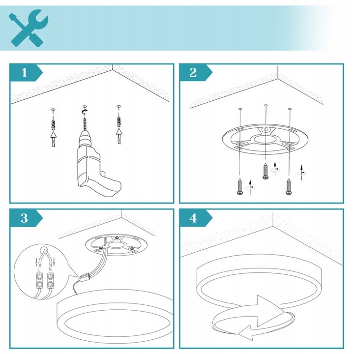 LAMPA SUFITOWA PLAFON OKRĄGŁY LED 30 X 5 CM CZARNY Z PILOTEM