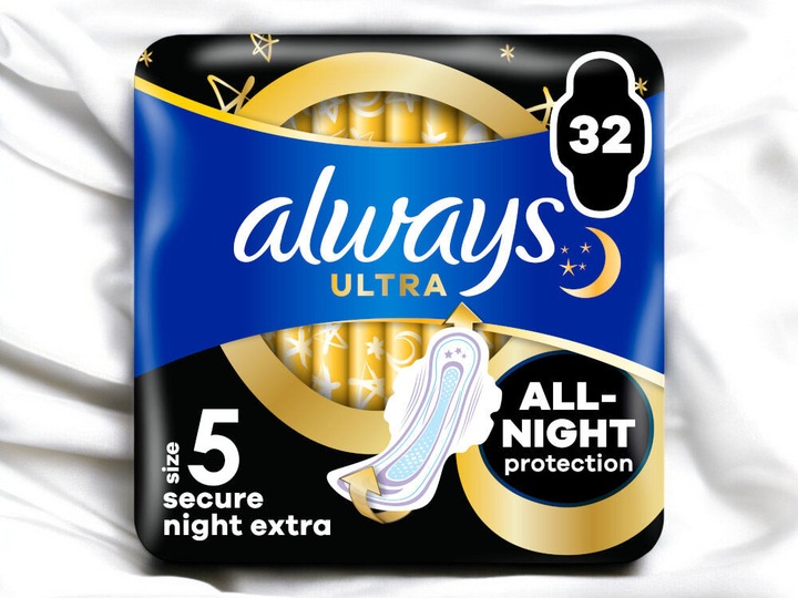 Podpaski ALWAYS Ultra Secure Night Extra Rozmiar 5 (32 sztuki)