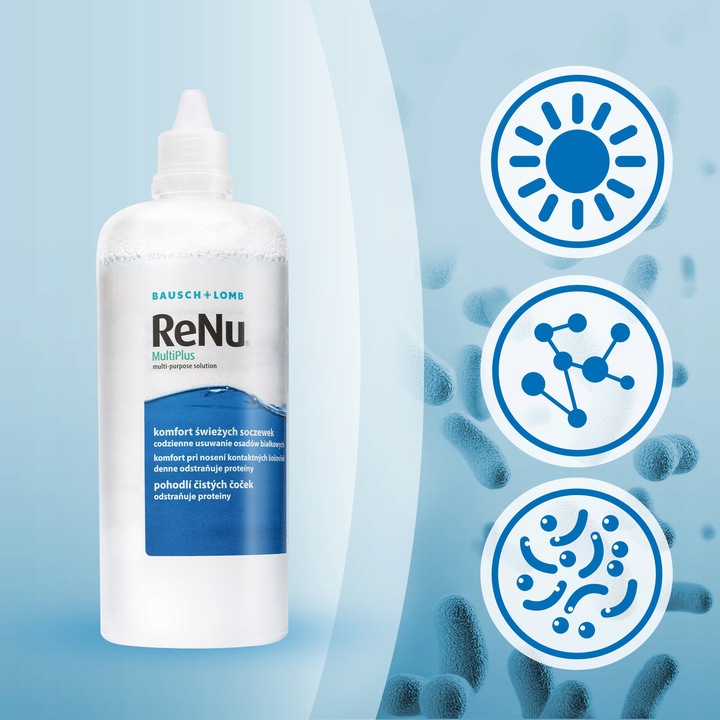 Płyny do soczewek Bausch + Lomb ReNu MultiPlus 3x360 ml + 3 pojemniki
