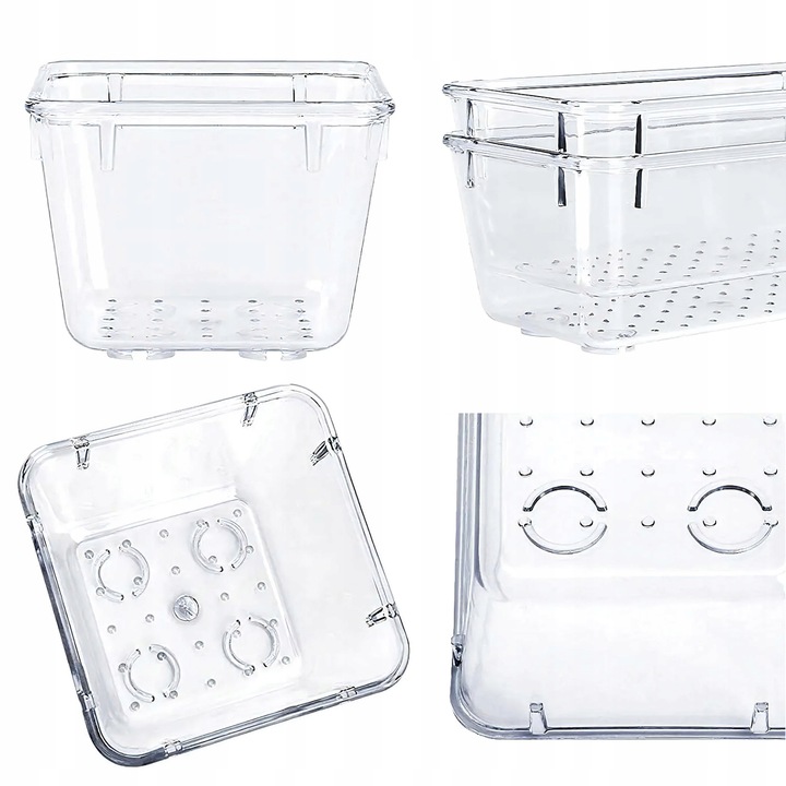 ORGANIZERY DO SZUFLADY NA PRZYBORY KOSMETYKI PRZEZROCZYSTE ZESTAW 25