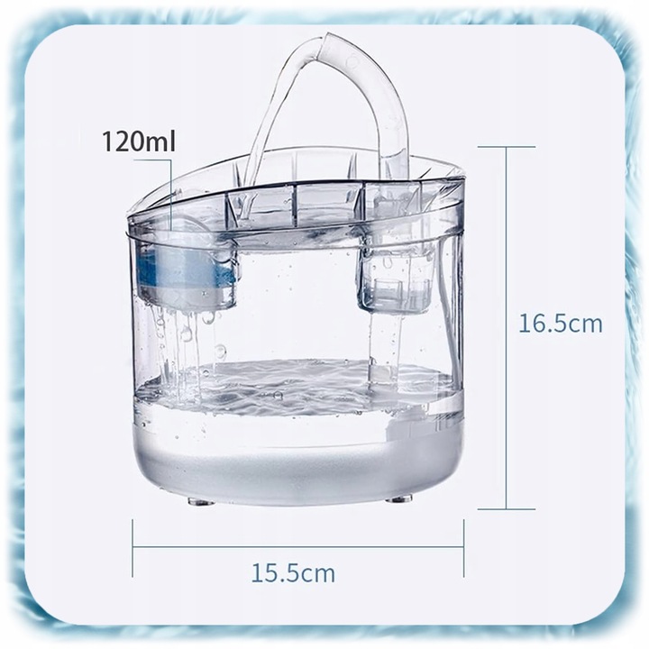 POIDEŁKO FONTANNA DLA KOTA PSA Poidło Automatyczne Miska 1,8L + Filtr