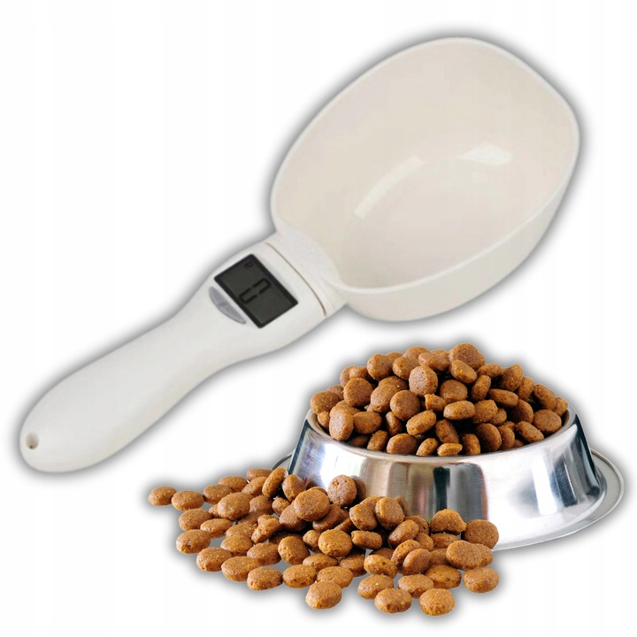 ELEKTRONICZNA MIARKA ŁYŻKA LCD DLA PSA KOTA Z WAGĄ ŁOPATKA DO KARMY 800G XL