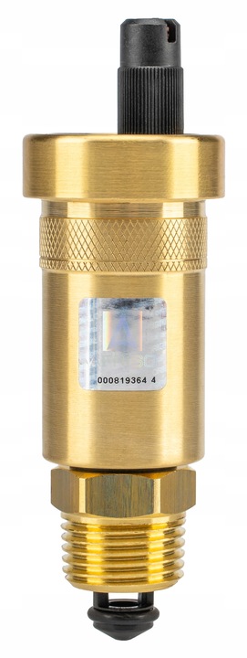 ODPOWIETRZNIK AUTOMATYCZNY AUTOMAT MOSIĘŻNY PROSTY 1/2" Z ZAWOREM STOPOWYM