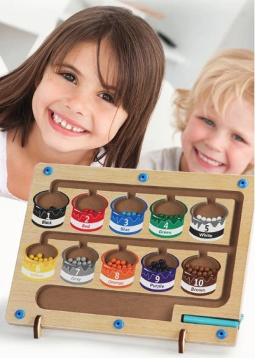 GRA DREWNIANY LABIRYNT NAUKA LICZENIA I KOLORÓW SORTER SUPER PREZENT