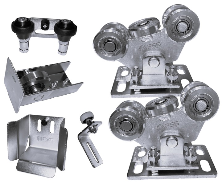WÓZEK WÓZKI ROLKI DO BRAMY PRZESUWNEJ 80x80 ZESTAW DO SZYNY 80 ROLKA