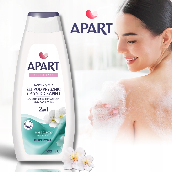 Apart nawilżający żel pod prysznic i Płyn do kąpieli 2w1 MIX Zestaw