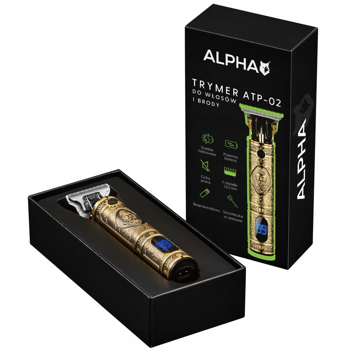 Maszynka do Strzyżenia i Golenia Włosów i Głowy - Trymer do Brody Alpha