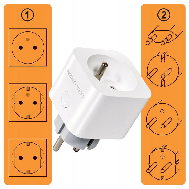 Inteligentne Gniazdko Programator Czasowy Watomierz Bolec WIFI TUYA