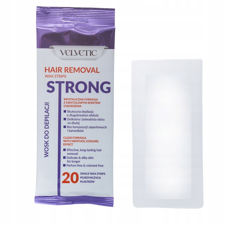 WOSK DO DEPILACJI DLA MĘŻCZYZN VELVETIC STRONG FOR MEN ZESTAW 100 SZTUK