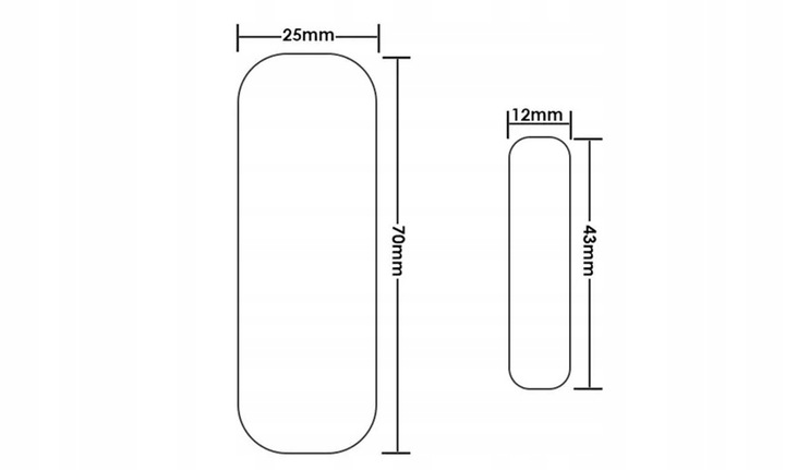 Czujnik Otwarcia Drzwi i Okna Smart ZigBee Tuya
