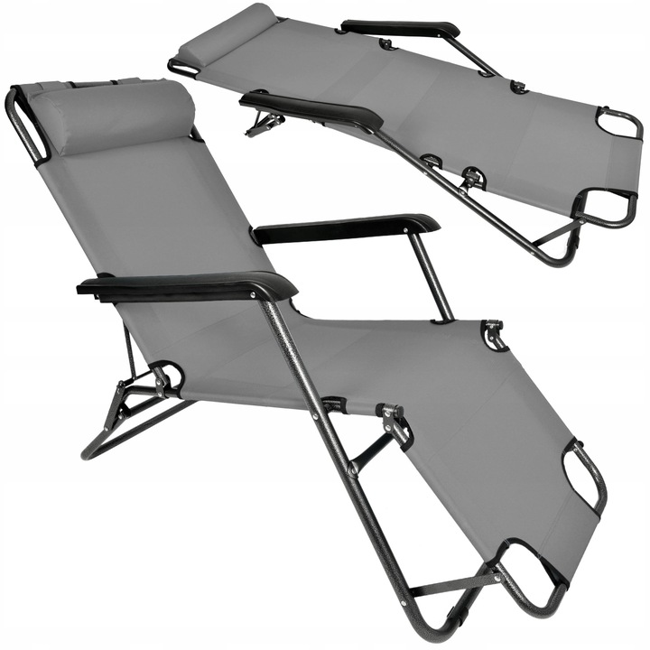 LEŻAK OGRODOWY SKŁADANY FOTEL PLAŻOWY ZERO GRAVITY LEON NA TARAS DO OGRODU