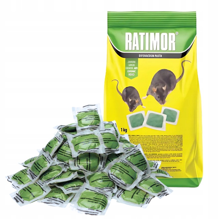 RATIMOR Trutka na szczury i myszy gryzonie w saszetkach Pasta