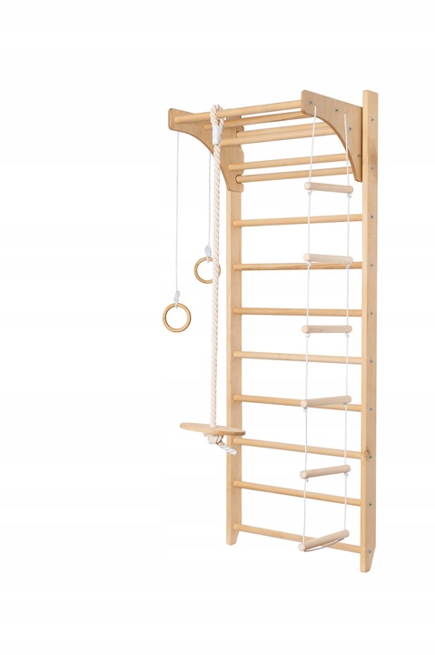 Drabinka gimnastyczna do ćwiczeń regulowany drążek zestaw akcesoriów