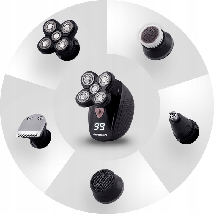 Golarka męska trymer maszynka do golenia do brody włosów głowy 5w1