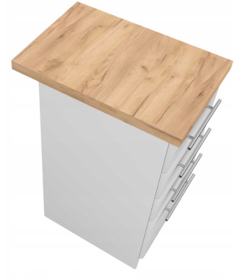 KUCHNIA Szafka kuchenna INEZ stojąca 40 biały craft złoty SZUFLADY