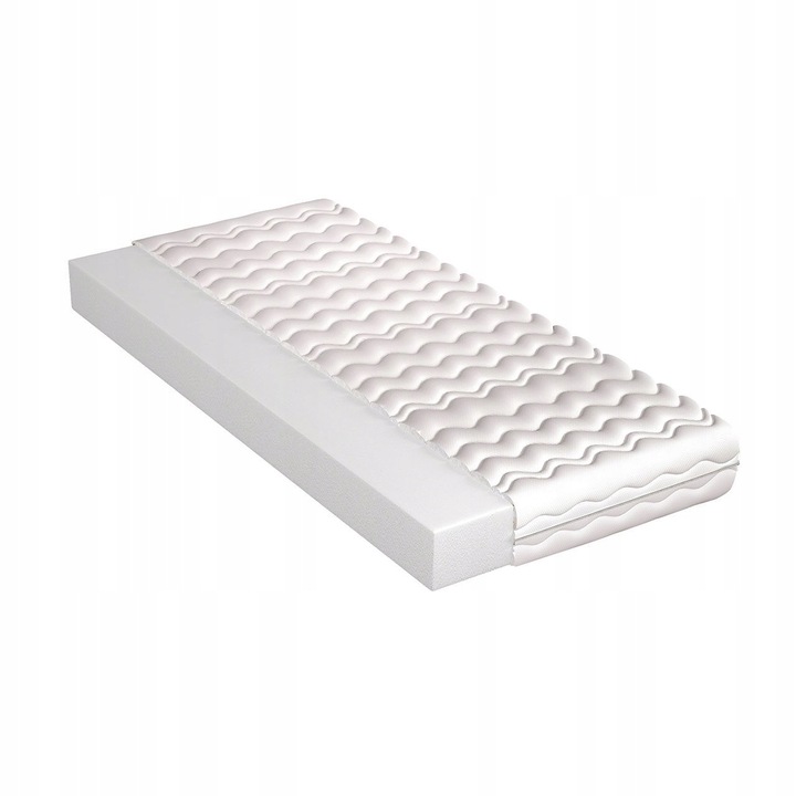 Łóżko 3D 120x200 białe + dąb SONOMA stelaż MATERAC