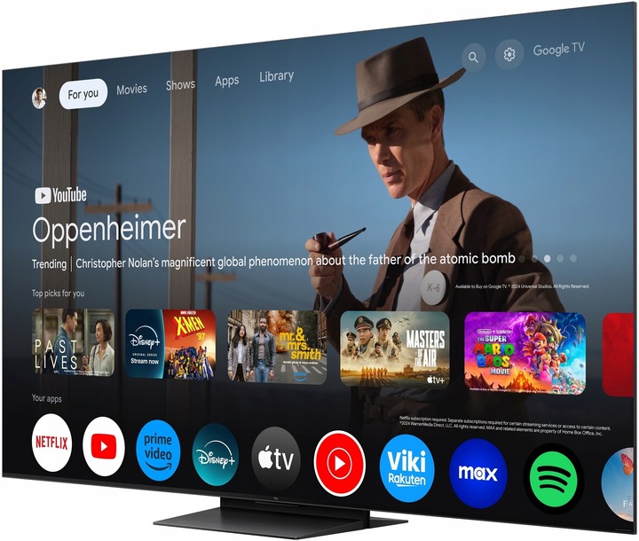 Telewizor TCL 75C7K 75" QD-Mini LED 4K 144Hz Google TV Dolby Atmos