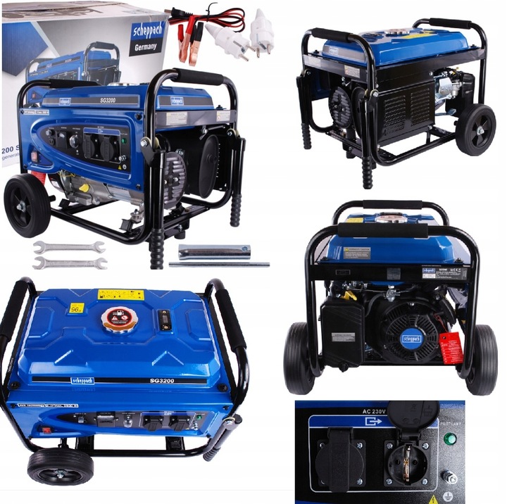 Przenośny Agregat Prądotwóczy Generator Prądu 4,8kW AVR SG3200 Benzyna