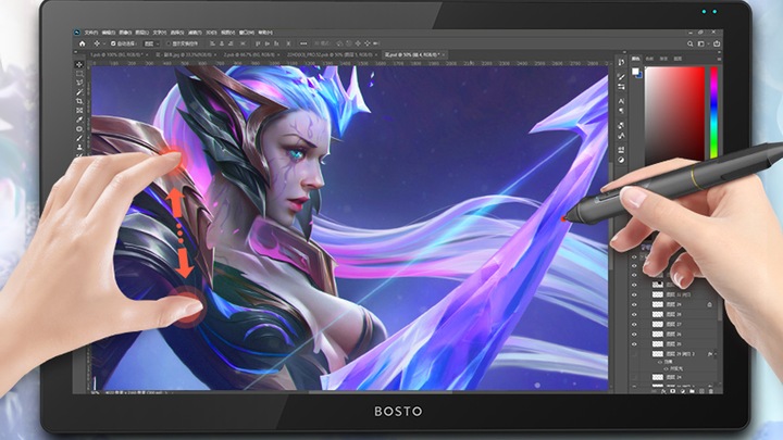 BOSTO X7 N100 + 16GB + 512GB Tablet graficzny komputer 2w1 DOTYKOWY 21,5"