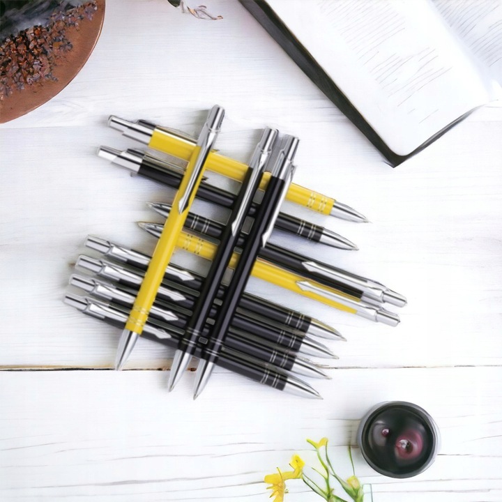 Długopis metalowy reklamowy BOND z logo tekstem 50szt długopisy nadruk