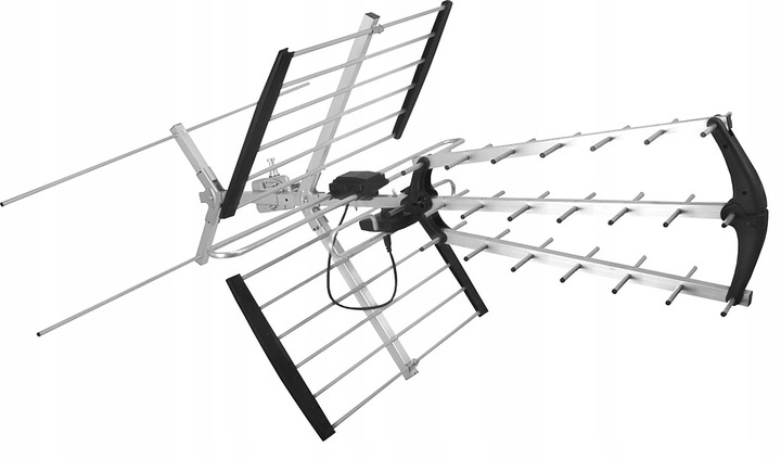 MOCNA ANTENA PASYWNA 4K 2w1 KIERUNKOWA DVB-T2 DIPOL FILTR LTE MUX 1-8 120KM