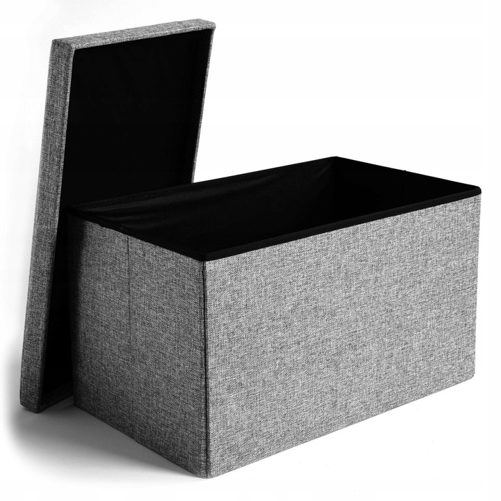 PUFA OTWIERANA TAPICEROWANA SKŁADANA POJEMNIK ZE SCHOWKIEM PODNÓŻEK XL