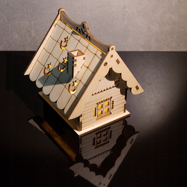 DOMEK LAMPION ŚWIĄTECZNY LED LAMPKA PREZENT DIY