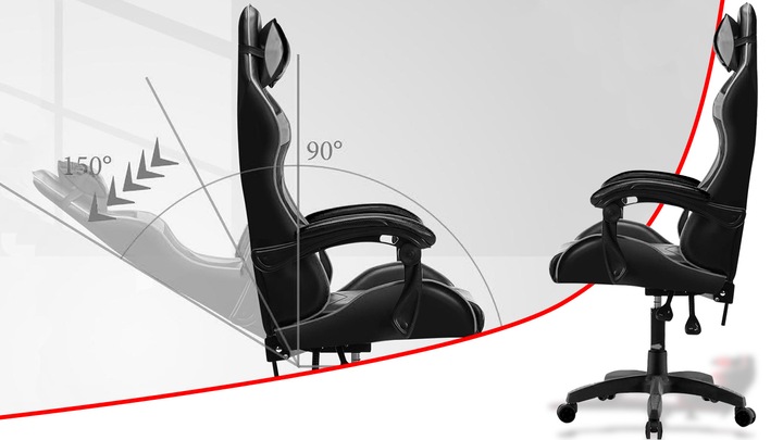 FOTEL KUBEŁKOWY OBROTOWY REGULOWANY GAMINGOWY KRZESŁO GRACZA DO KOMPUTERA