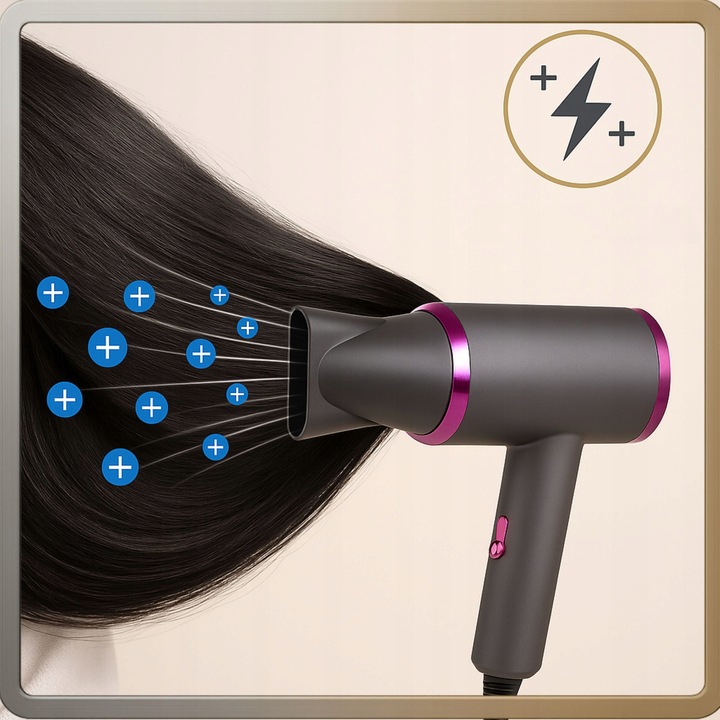 PROFESJONALNA SUSZARKA DO WŁOSÓW JONIZACJA ZDROWE WŁOSY KONCENTRATOR