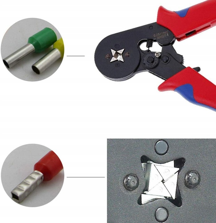 ZACISKARKA DO TULEJEK PRZEWODÓW KABLI PRASKA KONEKTORÓW 1800 SZT