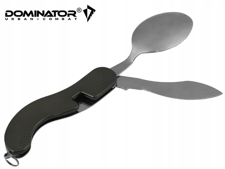 Niezbędnik Turystyczny DOMINATOR sztućce nóż składany łyżka widelec olive